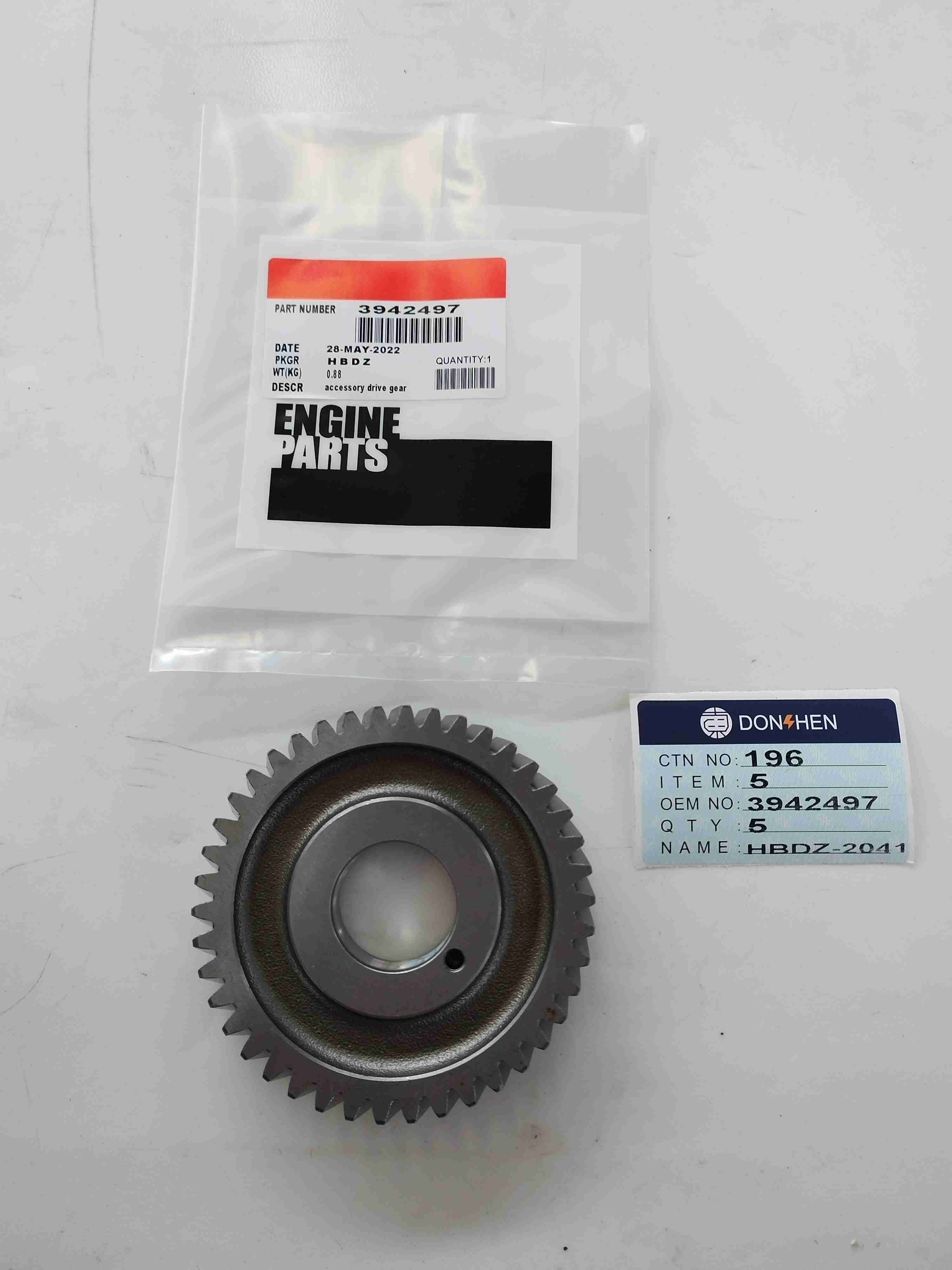 Cummins electronically controlled ISL engine twin-cylinder air compressor gear assembly/3942497
