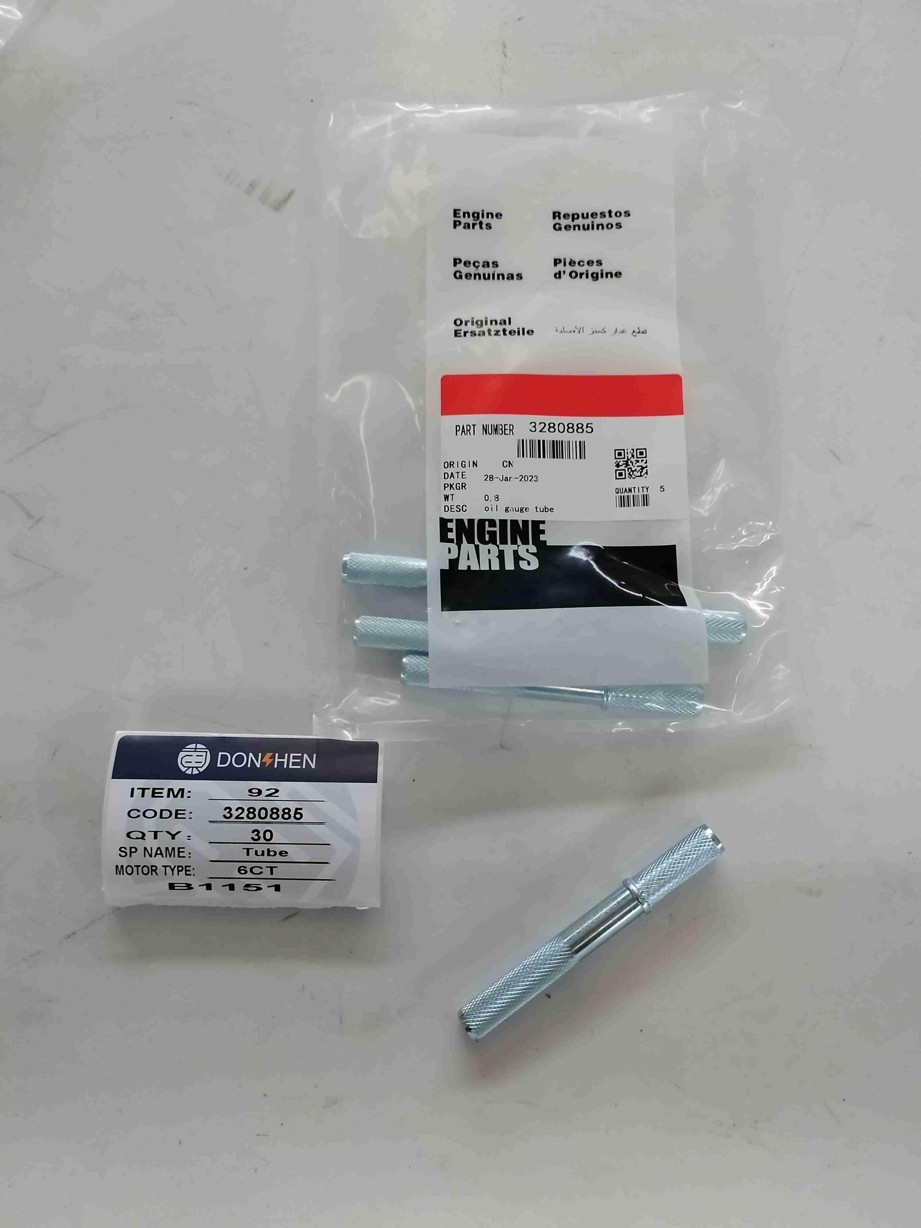 Cummins diesel oil dipstick tube/3280885