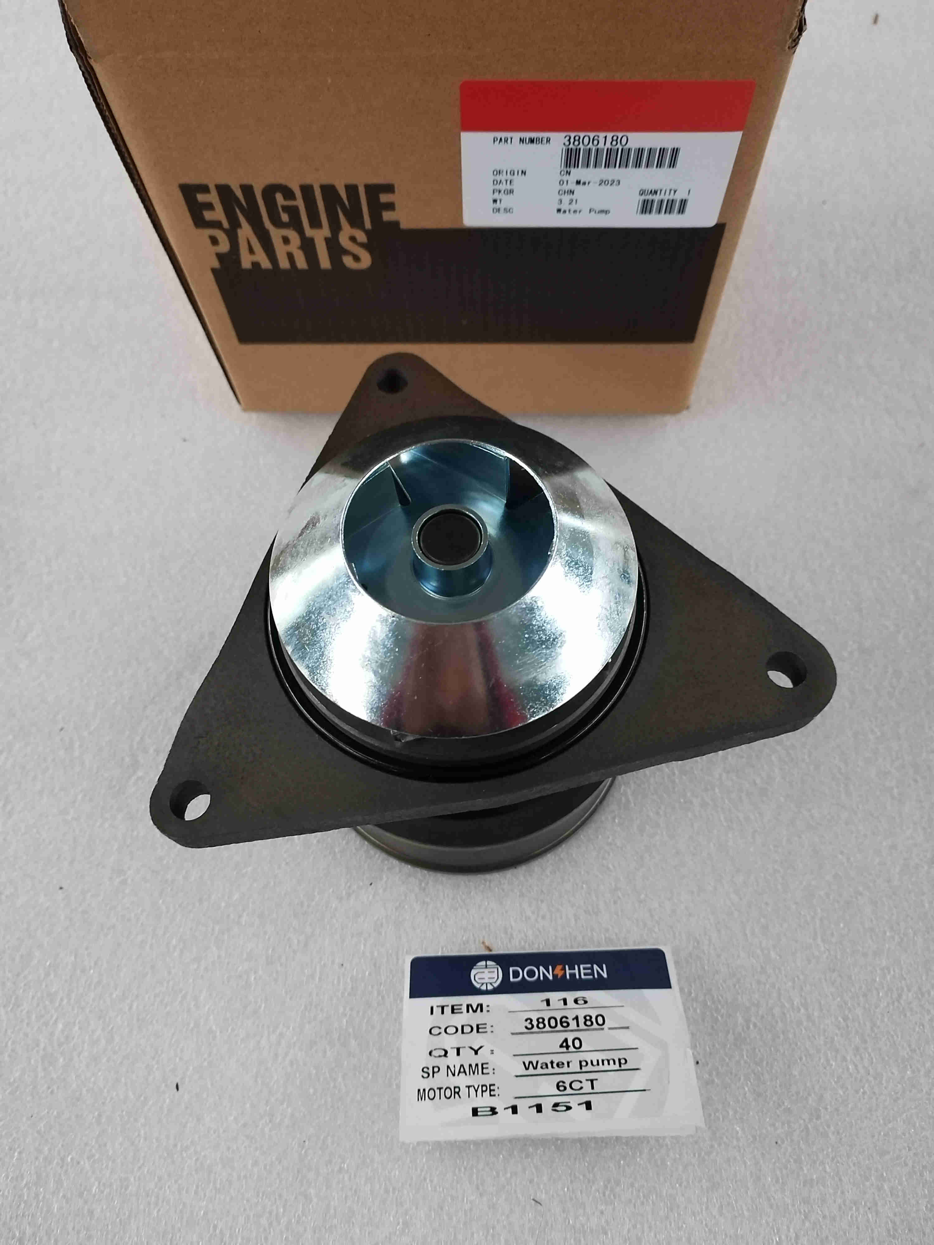 Cummins Construction Machinery 6CT8.3 Engine Water Pump 3806180