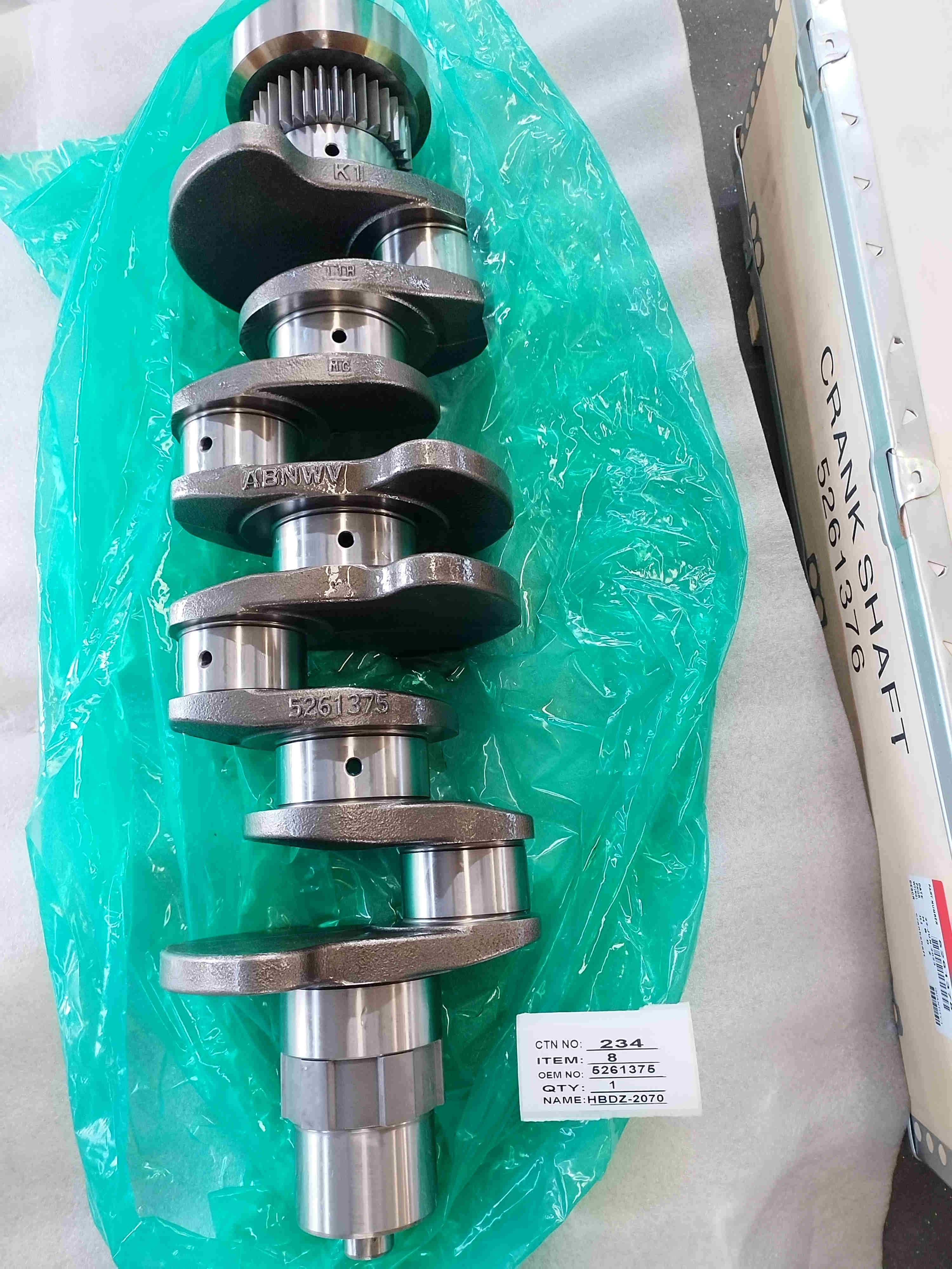 Crankshaft with Gear Assembly for Foton Auzu Omaco Cummins ISF3.8 Engine 4938752